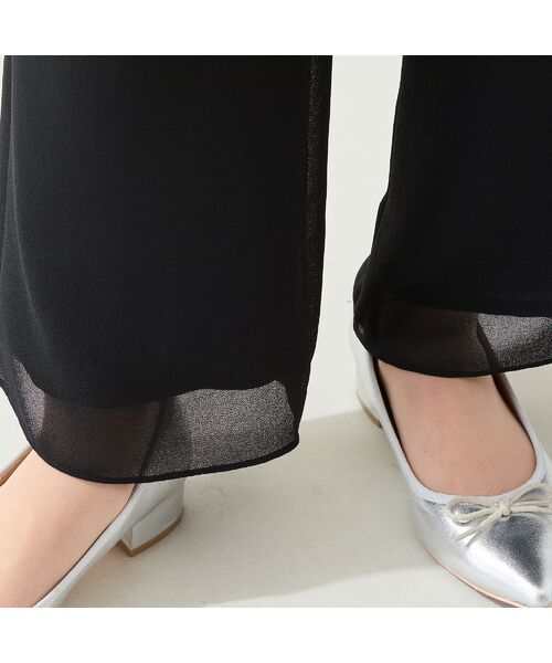 missel / ミゼール その他パンツ | 【人気追加・洗える・L～4Lサイズ】ジョーゼットセミワイドパンツ | 詳細5