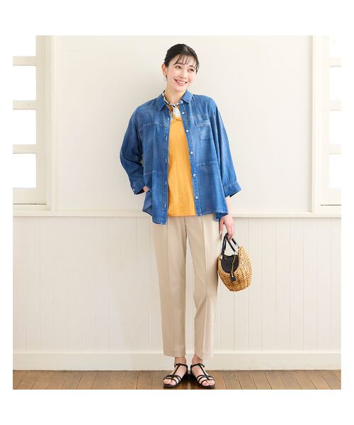 missel / ミゼール ショート・ハーフ・半端丈パンツ | 【洗える・快適ストレッチ・L～4Lサイズ】美脚テーパードパンツ | 詳細7