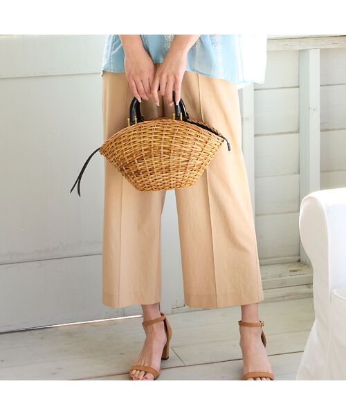 missel / ミゼール ショート・ハーフ・半端丈パンツ | 【洗える・清涼快適素材・セットアップ可・L～4Lサイズ】ワイドクロップドパンツ | 詳細2