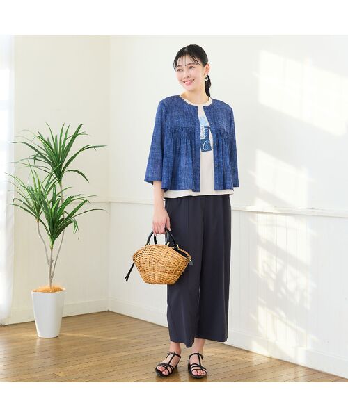 missel / ミゼール ショート・ハーフ・半端丈パンツ | 【洗える・清涼快適素材・セットアップ可・L～4Lサイズ】ワイドクロップドパンツ | 詳細17