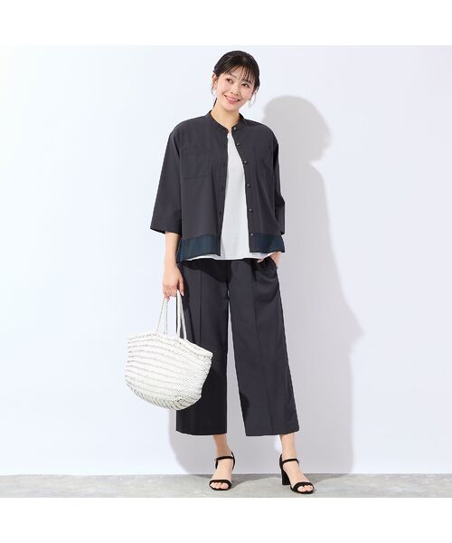 missel / ミゼール ショート・ハーフ・半端丈パンツ | 【洗える・清涼快適素材・セットアップ可・L～4Lサイズ】ワイドクロップドパンツ | 詳細11