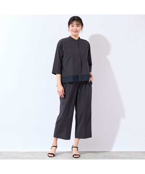 missel / ミゼール ショート・ハーフ・半端丈パンツ | 【洗える・清涼快適素材・セットアップ可・L～4Lサイズ】ワイドクロップドパンツ | 詳細13