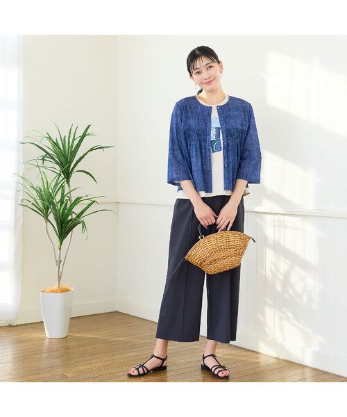 missel / ミゼール ショート・ハーフ・半端丈パンツ | 【洗える・清涼快適素材・セットアップ可・L～4Lサイズ】ワイドクロップドパンツ | 詳細16