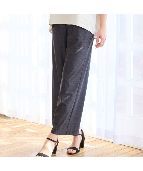 missel / ミゼール その他パンツ | 【洗える・日本製・L～4Lサイズ】カリグラフィープリントパンツ | 詳細1