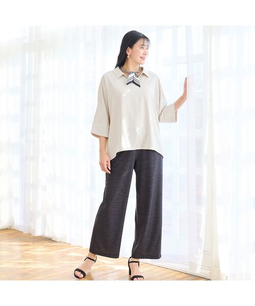 missel / ミゼール その他パンツ | 【洗える・日本製・L～4Lサイズ】カリグラフィープリントパンツ | 詳細4