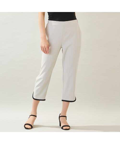 missel / ミゼール ショート・ハーフ・半端丈パンツ | 【洗える・接触冷感・M～3Lサイズ】ヘムパイピングクロップドパンツ | 詳細1