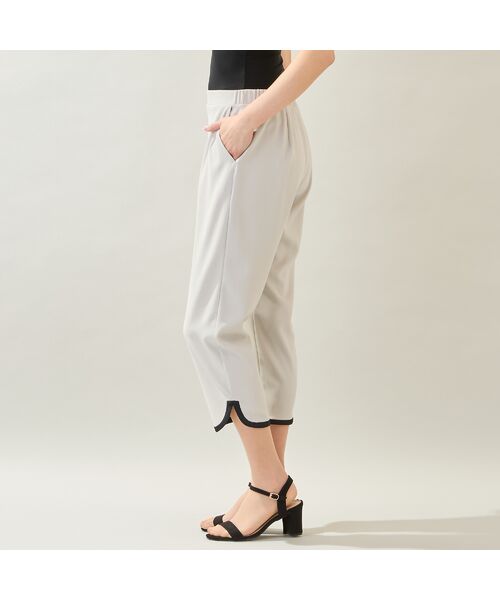 missel / ミゼール ショート・ハーフ・半端丈パンツ | 【洗える・接触冷感・M～3Lサイズ】ヘムパイピングクロップドパンツ | 詳細3
