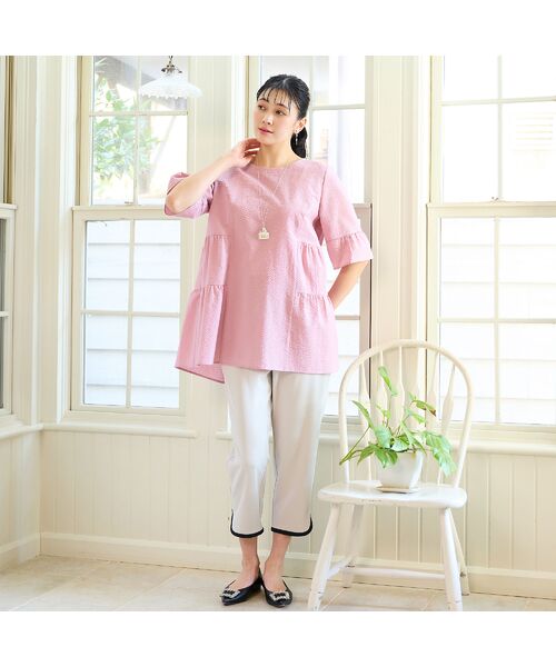 missel / ミゼール ショート・ハーフ・半端丈パンツ | 【洗える・接触冷感・M～3Lサイズ】ヘムパイピングクロップドパンツ | 詳細9