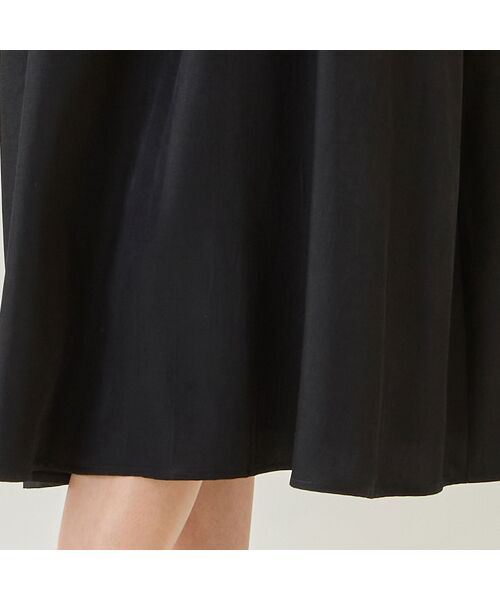 missel / ミゼール ミニ丈・ひざ丈ワンピース | 【洗える・体型カバー・M～3Lサイズ】レーストリムキャミワンピース（ブラック） | 詳細7