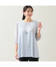 missel / ミゼール カットソー | 【洗える・日本製・L～4Lサイズ】ジョーゼットパフスリーブトップス