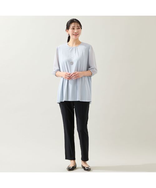 missel / ミゼール カットソー | 【洗える・日本製・L～4Lサイズ】ジョーゼットパフスリーブトップス | 詳細5