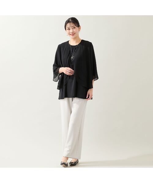 missel / ミゼール カットソー | 【洗える・日本製・L～4Lサイズ】ジョーゼットパフスリーブトップス | 詳細14