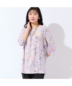 missel / ミゼール カットソー | 【洗える・日本製】ストライプフラワーチュニック