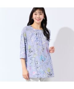 missel / ミゼール カットソー | 【洗える・日本製】ストライプフラワーチュニック