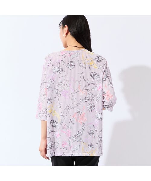 missel / ミゼール カットソー | 【洗える・日本製】ストライプフラワーチュニック | 詳細1