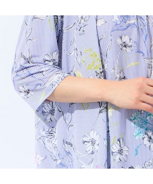 missel / ミゼール カットソー | 【洗える・日本製】ストライプフラワーチュニック | 詳細9