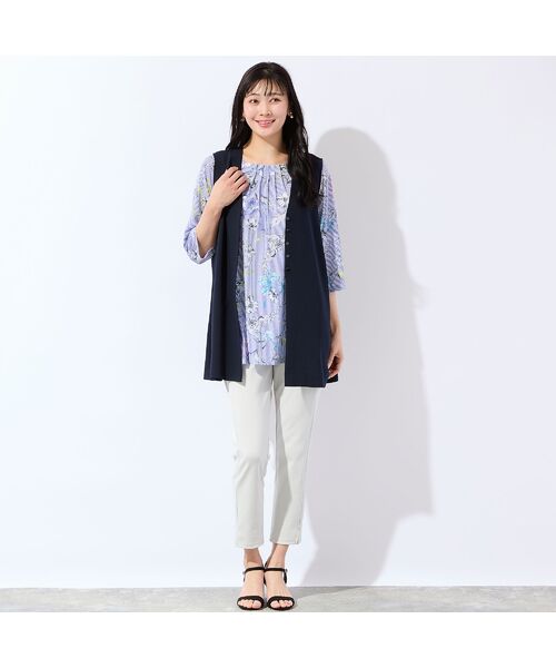 missel / ミゼール カットソー | 【洗える・日本製】ストライプフラワーチュニック | 詳細14