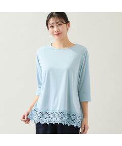 missel / ミゼール カットソー | 【洗える・L～3Lサイズ】ヘムレースカットソー