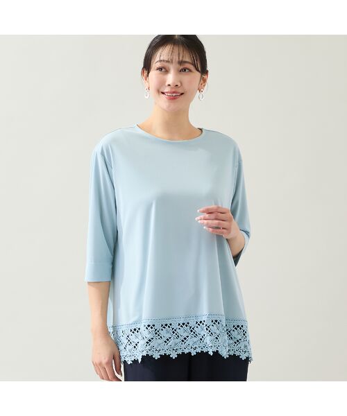 missel / ミゼール カットソー | 【洗える・L～3Lサイズ】ヘムレースカットソー | 詳細6