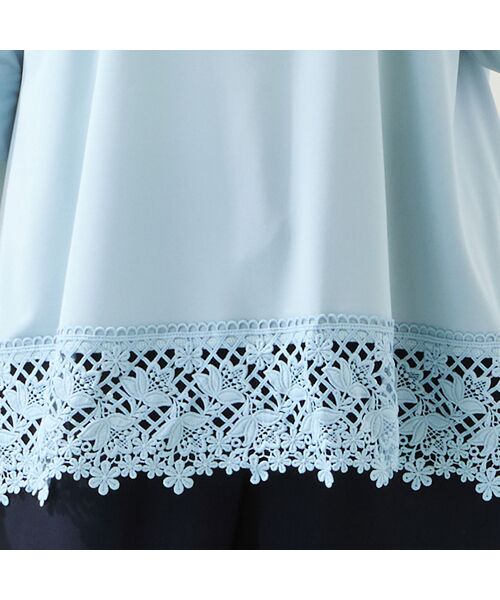 missel / ミゼール カットソー | 【洗える・L～3Lサイズ】ヘムレースカットソー | 詳細8