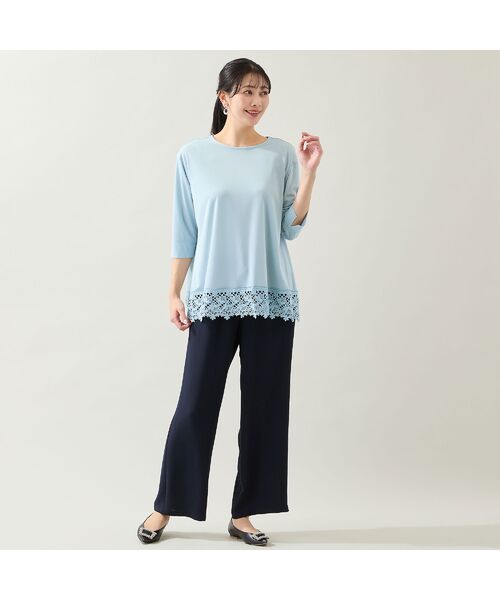 missel / ミゼール カットソー | 【洗える・L～3Lサイズ】ヘムレースカットソー | 詳細9