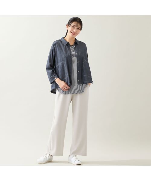 missel / ミゼール カットソー | 【洗える・綿100%・日本製・L～4Lサイズ】Lumiere刺繍カットソー | 詳細6