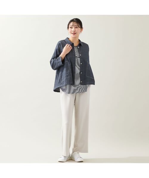 missel / ミゼール カットソー | 【洗える・綿100%・日本製・L～4Lサイズ】Lumiere刺繍カットソー | 詳細7