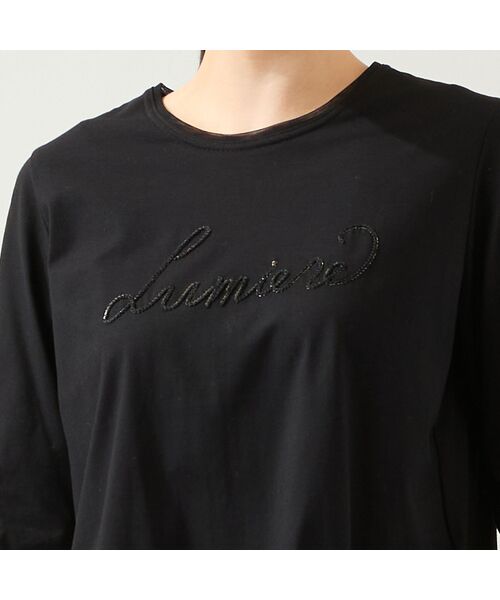 missel / ミゼール カットソー | 【洗える・綿100%・日本製・L～4Lサイズ】Lumiere刺繍カットソー | 詳細9