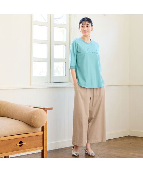 missel / ミゼール カットソー | 【洗える・綿100%・日本製・L～4Lサイズ】Lumiere刺繍カットソー | 詳細14