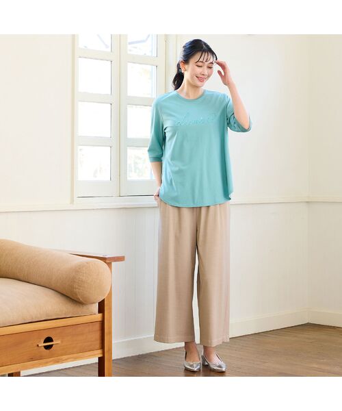 missel / ミゼール カットソー | 【洗える・綿100%・日本製・L～4Lサイズ】Lumiere刺繍カットソー | 詳細15