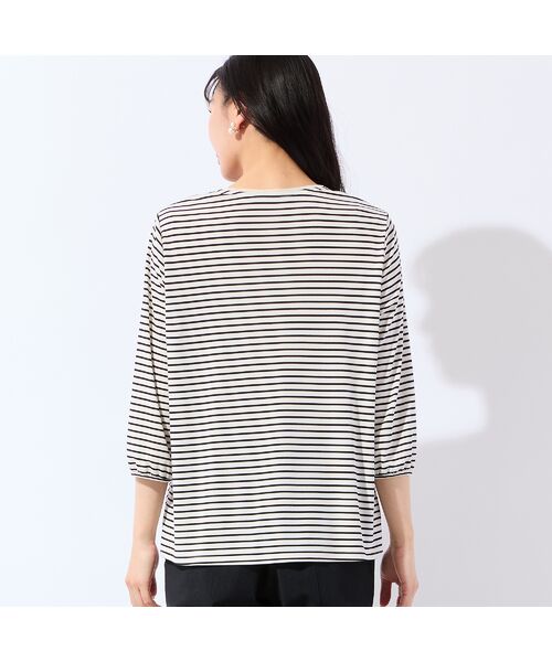 missel / ミゼール カットソー | 【洗える・接触冷感・L～4Lサイズ】Soalonスムースボーダーカットソー | 詳細1