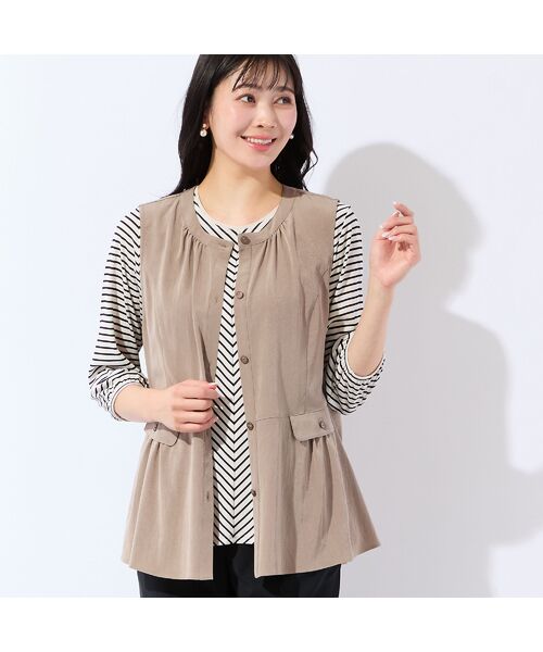 missel / ミゼール カットソー | 【洗える・接触冷感・L～4Lサイズ】Soalonスムースボーダーカットソー | 詳細9