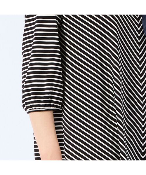 missel / ミゼール カットソー | 【洗える・接触冷感・L～4Lサイズ】Soalonスムースボーダーカットソー | 詳細13