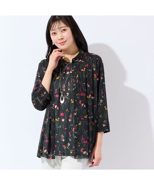 missel / ミゼール カットソー | 【洗える・アンサンブル可・L～4Lサイズ】ボタニカル柄カットソー | 詳細11