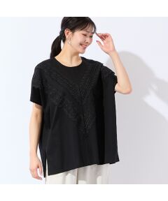 missel / ミゼール カットソー | 【洗える・3Lサイズあり】レースつきワイドプルオーバー