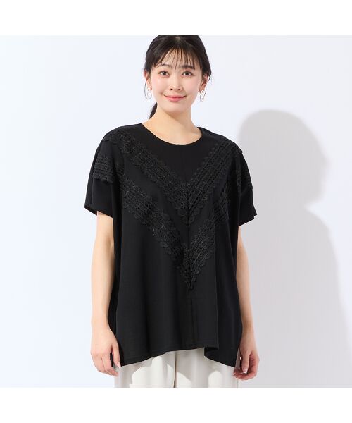missel / ミゼール カットソー | 【洗える・3Lサイズあり】レースつきワイドプルオーバー | 詳細6