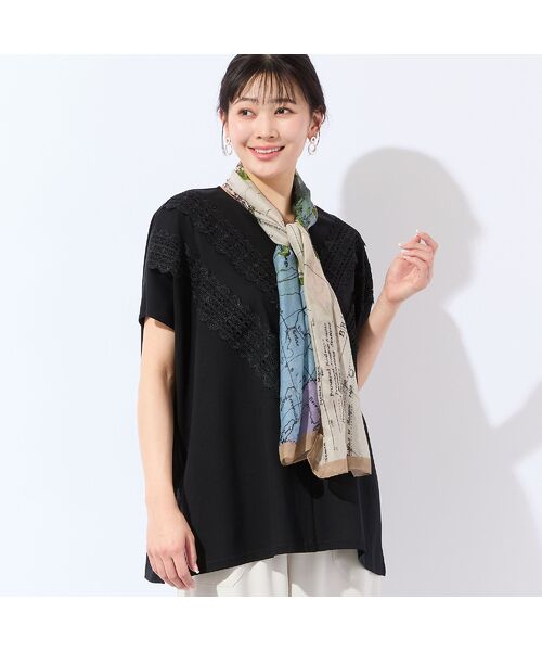 missel / ミゼール カットソー | 【洗える・3Lサイズあり】レースつきワイドプルオーバー | 詳細7