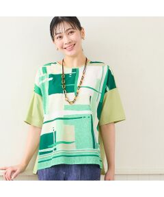 missel / ミゼール カットソー | 【洗える・日本製・3Lサイズあり】幾何柄プルオーバー