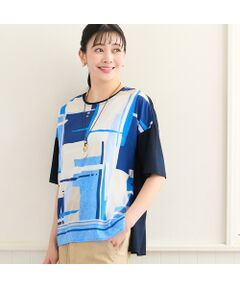 missel / ミゼール カットソー | 【洗える・日本製・3Lサイズあり】幾何柄プルオーバー