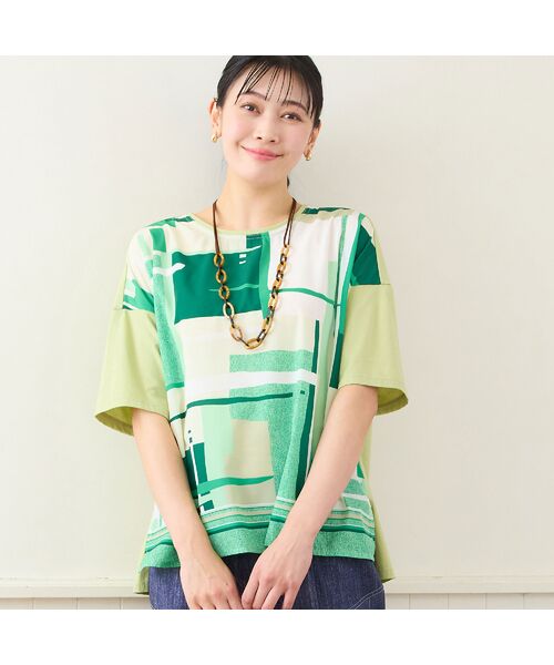 missel / ミゼール カットソー | 【洗える・日本製・3Lサイズあり】幾何柄プルオーバー | 詳細3