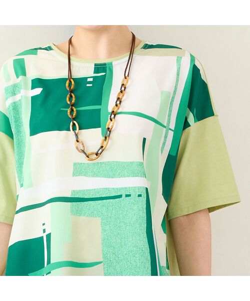 missel / ミゼール カットソー | 【洗える・日本製・3Lサイズあり】幾何柄プルオーバー | 詳細4