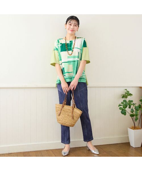 missel / ミゼール カットソー | 【洗える・日本製・3Lサイズあり】幾何柄プルオーバー | 詳細8