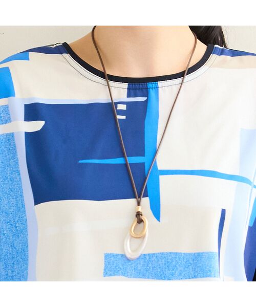 missel / ミゼール カットソー | 【洗える・日本製・3Lサイズあり】幾何柄プルオーバー | 詳細11