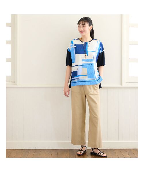 missel / ミゼール カットソー | 【洗える・日本製・3Lサイズあり】幾何柄プルオーバー | 詳細13