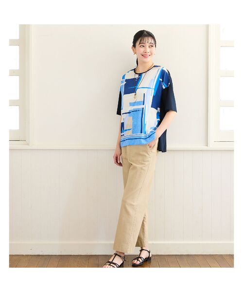 missel / ミゼール カットソー | 【洗える・日本製・3Lサイズあり】幾何柄プルオーバー | 詳細14