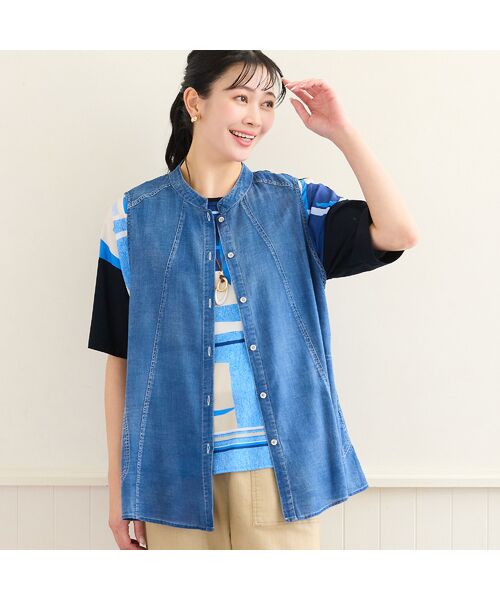 missel / ミゼール カットソー | 【洗える・日本製・3Lサイズあり】幾何柄プルオーバー | 詳細15