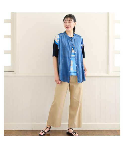 missel / ミゼール カットソー | 【洗える・日本製・3Lサイズあり】幾何柄プルオーバー | 詳細17