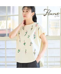 missel / ミゼール カットソー | 【洗える・3Lサイズあり】フラワー刺繍ワイドプルオーバー