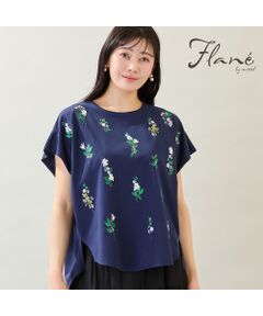 missel / ミゼール カットソー | 【洗える・3Lサイズあり】フラワー刺繍ワイドプルオーバー