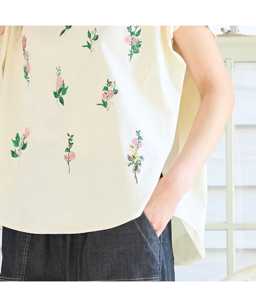 missel / ミゼール カットソー | 【洗える・3Lサイズあり】フラワー刺繍ワイドプルオーバー | 詳細4